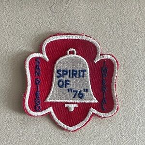 Spirit of '76 Patch Girl Scout Patch Badge San Diego Imperial County 1976